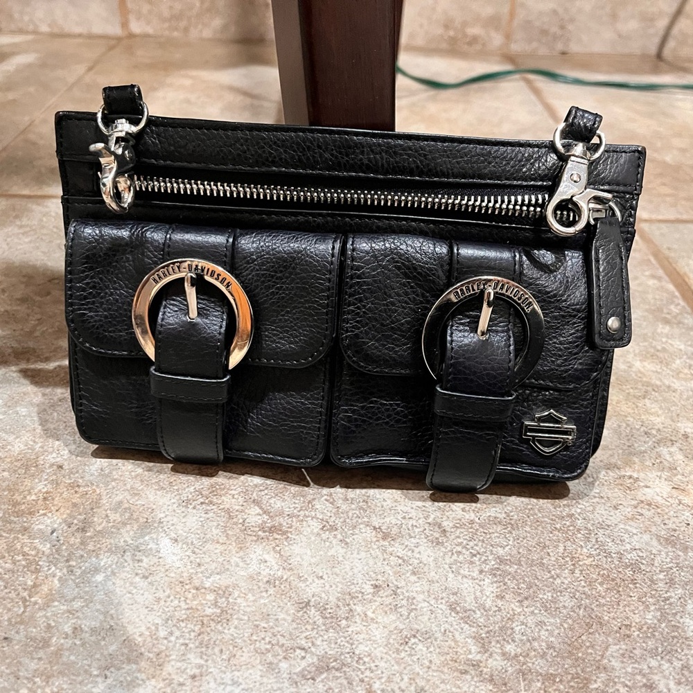 Harley Davidson leather belt purse